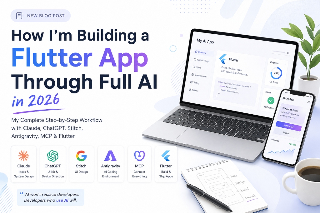 How to Build a Flutter App With AI in 2026: My Complete Claude, ChatGPT, Stitch & Antigravity Workflow