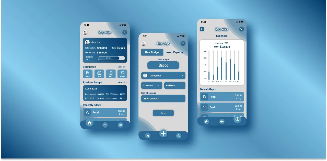 Expense Manager built using Flutter - Flutter Application Showcase by Afaq Zahir