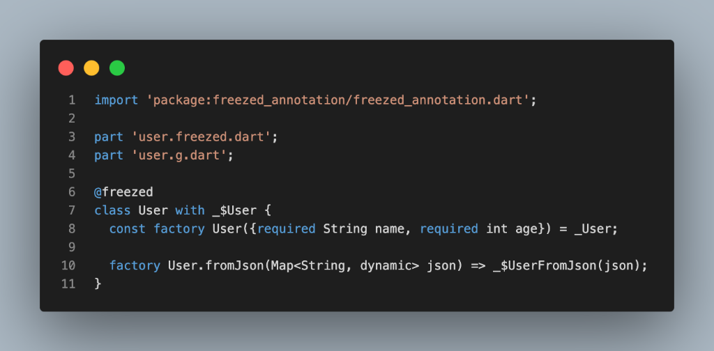 Freezed Model Example